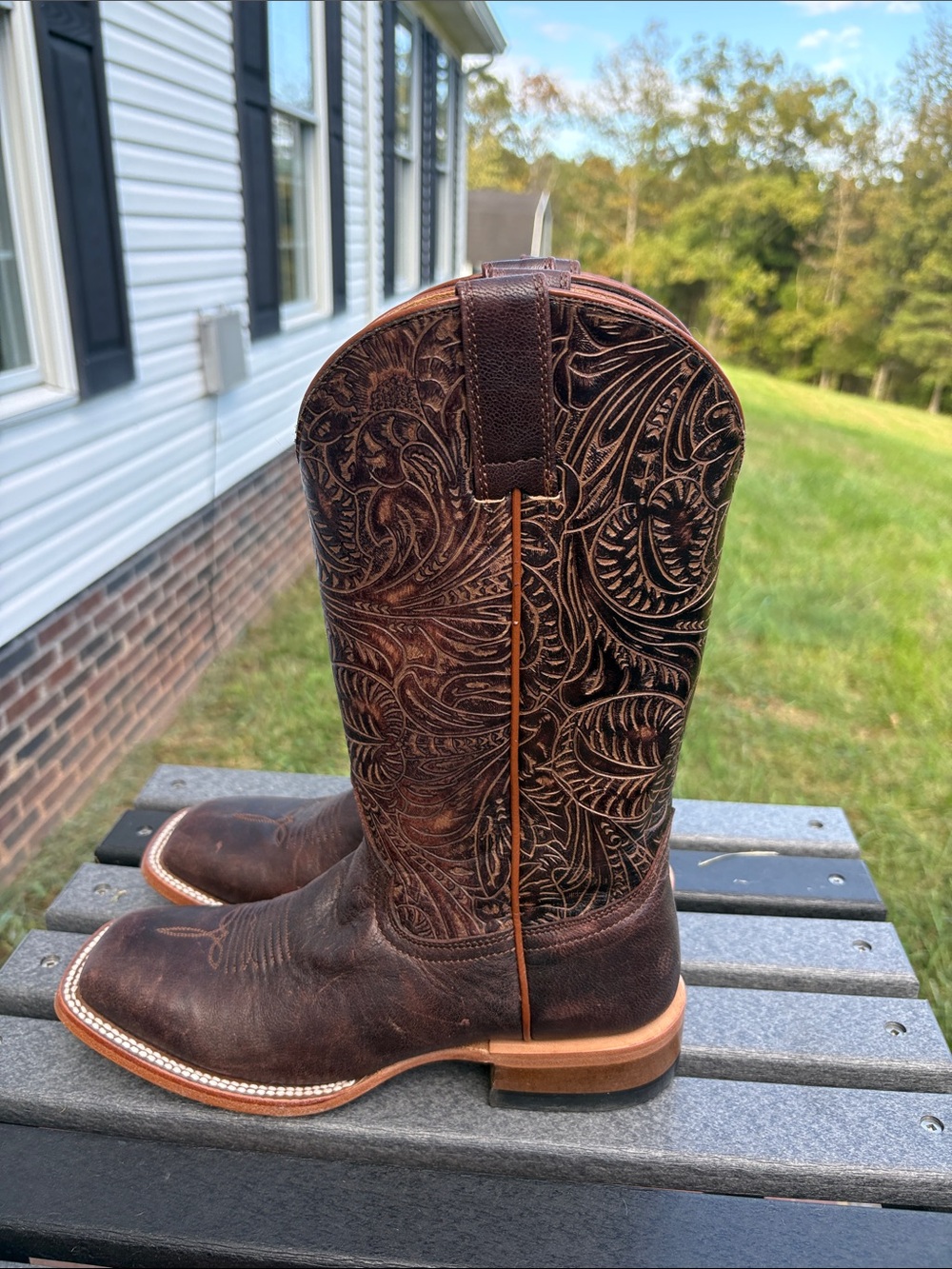 Women’s Shyanne Brown Embossed Leather Western Boots